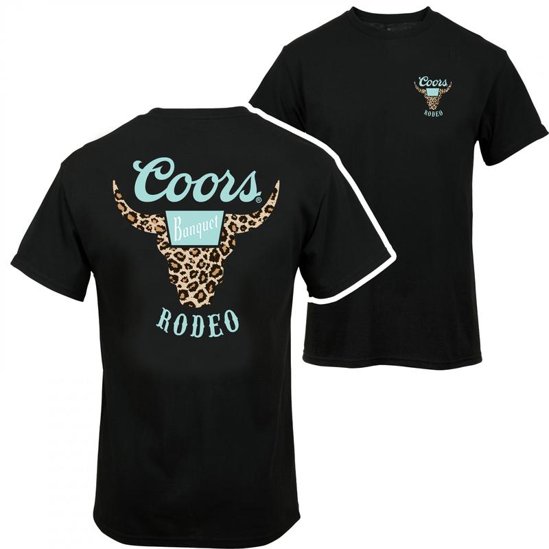 Coors Banquet Rodeo Horns Leopart T-shirt -2 Side - Choose Your Hue - S To 3xl Sizes - Seasonal Must-haves - From Casual To Formal - For Him And Her