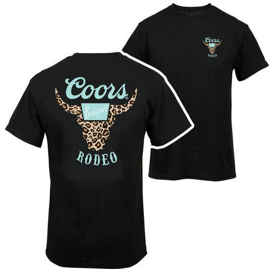 Coors Banquet Rodeo Horns Leopart T-shirt -2 Side - Choose Your Hue - S To 3xl Sizes - Seasonal Must-haves - From Casual To Formal - For Him And Her