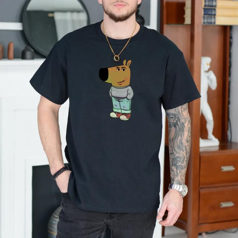 Just A Chill Guy Funny Meme Shirt, My New Character Chill Guy Dog That Lowkey Doesn't Give Meme Shirt, Unisex Short Sleeve Tee