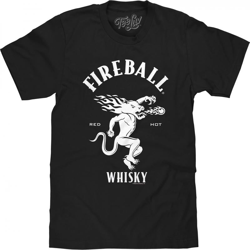 Fireball Whiskey WTF Logo  T-Shirt - 2 Side - Fit for All - Minimalist Chic - Choose Your Hue - Shared Styles - Find Your Look