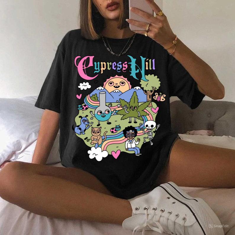 Cypress Hill - Happy Time T-Shirt Cute Rainbow Sunny T-Shirt Casual Cotton