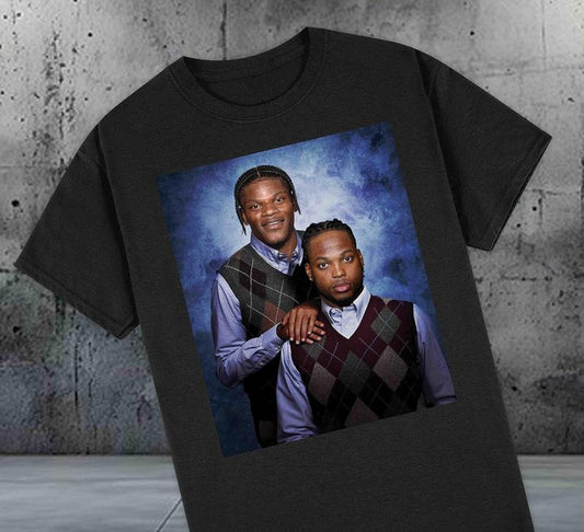 Lamar Jackson Derrick Henry Shirt, Ravens Football Tees, Baltimore Dynamic Duo Unisex TShirt, Gift For Ravens Fan