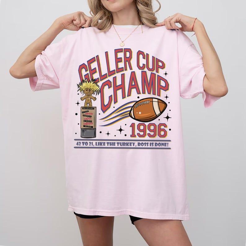 Geller Bowl Friendsgiving Shirt Ross Rachel Monica Chandler Phoebe Shirt 42-21 Just Like The Turkey Ross Is Done Geller Cup Bowl Tee Shirt