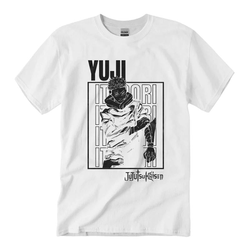 Yuji Itadori Jujutsu Kaisen T-Shirt Vintage Streetwear Anime Fans T-Shirt Unisex Classic Collar