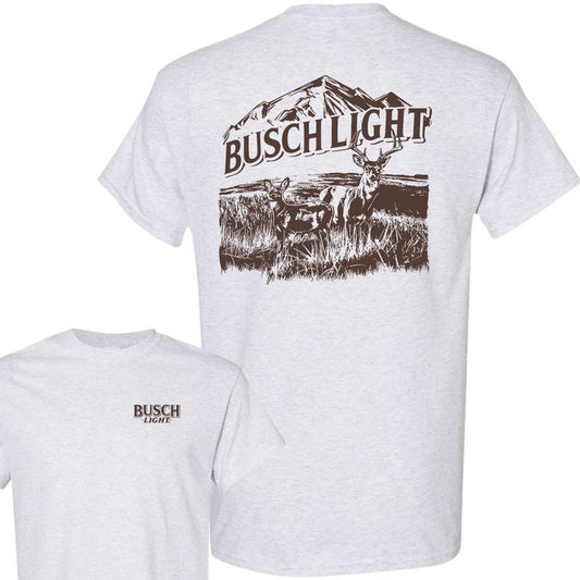 Busch Light, Beer, Busch Light Wildlife Deer 2-Sided T-Shirt, Summer T-Shirt, Unisex T-Shirt, Cotton