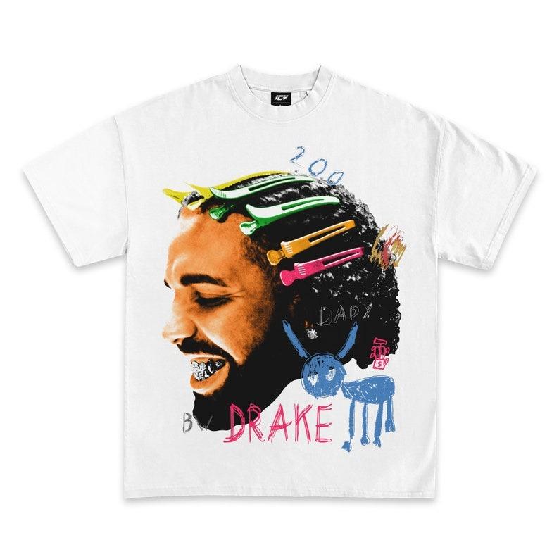 DRAKE GRAPHIC T-SHIRT  For All The Dogs  Rap Tee Concert Merch Hip Hop Lil Baby Young Thug Gunna Kanye West Lil Yachty Rare Rodman