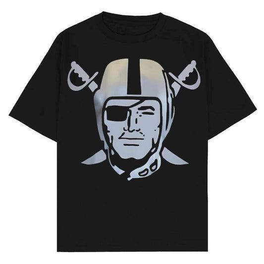 Original Oakland Raiders Free Raider Face Shield T-shirt Crewneck Shortsleeve Clothing Menswear Top Fitted Graphic Medium Short Sleeve Sweatshirt, Hoo
