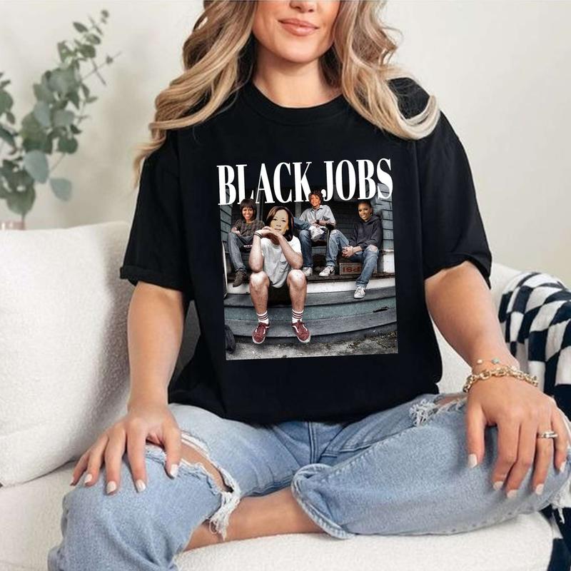 Black Job T-Shirt, Kamala Harris Shirt, Vote Blue Tee, Democrats Shirt, Short Sleeve Tee, Unisex Cotton Shirt