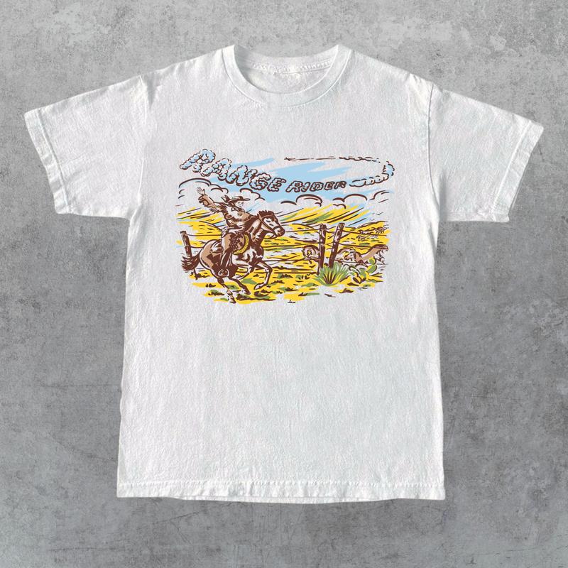 Vintage Ranger Rider 90s T-Shirt, Vintage Country Shirt, Wester Unisex Retro Tee, Cotton Washed Shirt, Wild West Gift, Vintage  Tee