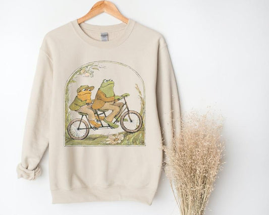 Frog And Toad Crewneck Sweatshirt, Vintage Classic Book Sweatshirt, Cottagecore Aesthetic