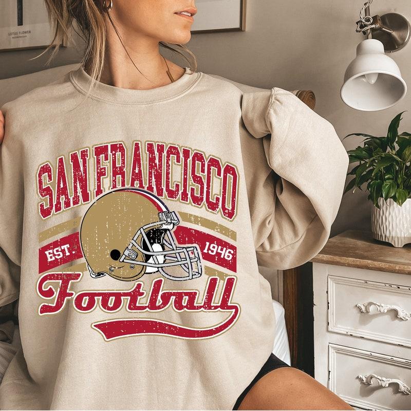 Vintage San Francisco Football Crewneck,San Francisco Sweatshirt, 49, 49 football, san Francisco football shirt, san francisco gift Womenswear Hoodie