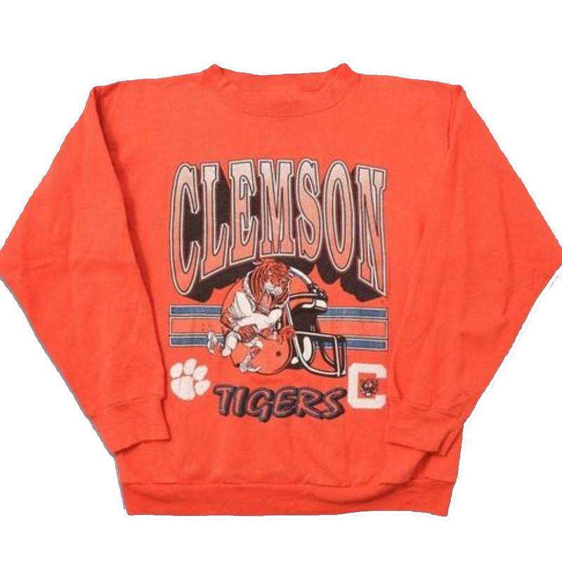Vintage NCAA Clemson Tigers Football Sweatshirt, Clemson Tigers Shirt, Clemson University, Unisex T-Shirt Sweatshirt, Vintage Shirt Cotton Menswear
