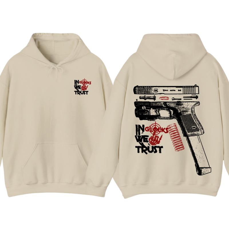 In Glock We Trust Bone Hand Halloween 2 Side Hoodie,Glock Halloween Hoodie,Bone Hand Halloween Glock Shirt, For Her For Him