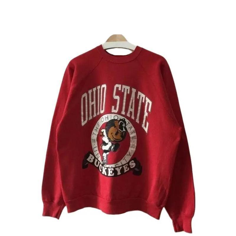Vintage 90s Ohio State Buckeyes Sweatshirt, Shirt Pullover Football, OSU Hoodie Unisex Cotton Fabric