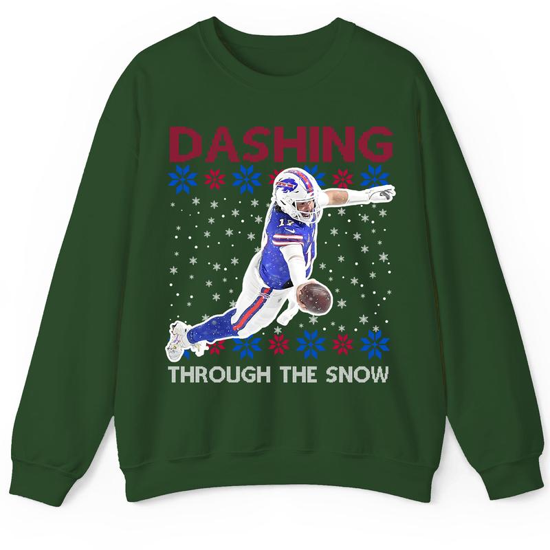 Josh Allen Football Sweatshirt, Buffalo Christmas Sweatshirt, Football Team Christmas Shirt, Gift For Men, Full Size Color