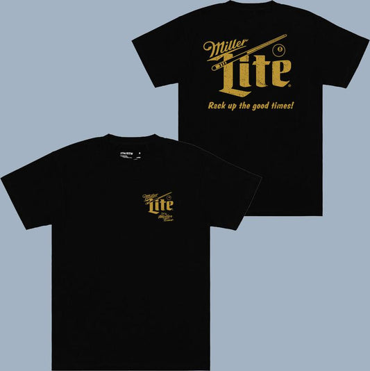 Miller Lite Rack Up T-shirt - 2 Side - Size Inclusivity - From Classic To Bright - Diverse Fashion Choices - Suitable For Men And Women - Dynamic Prin
