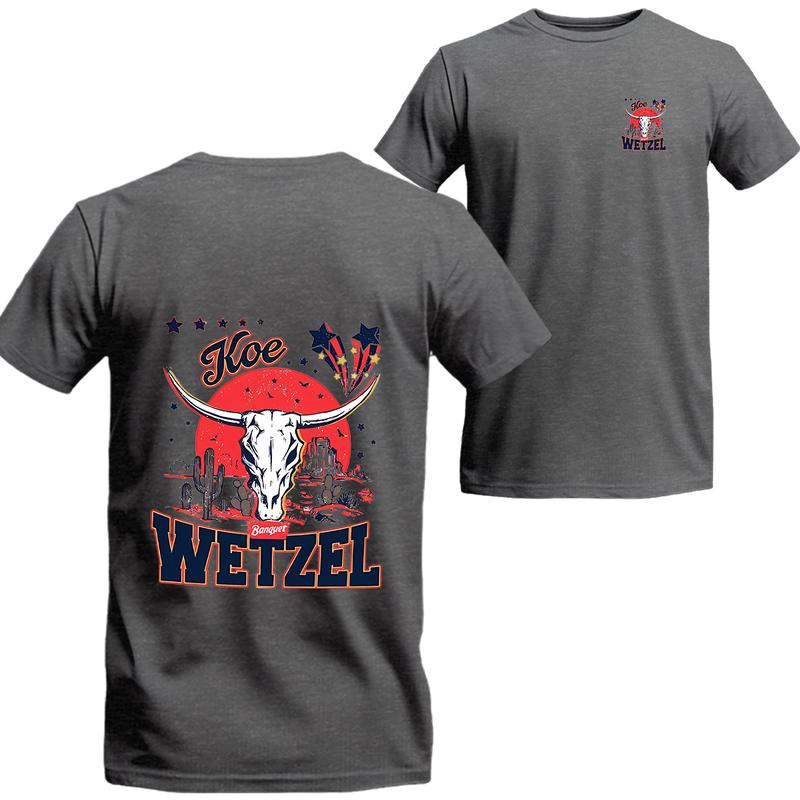 Koe Wetzel Bullhead Cowboy T-shirt, Cowboy Short Sleeve Tee, Unisex Shirt, Menswear Top, clothes seasons