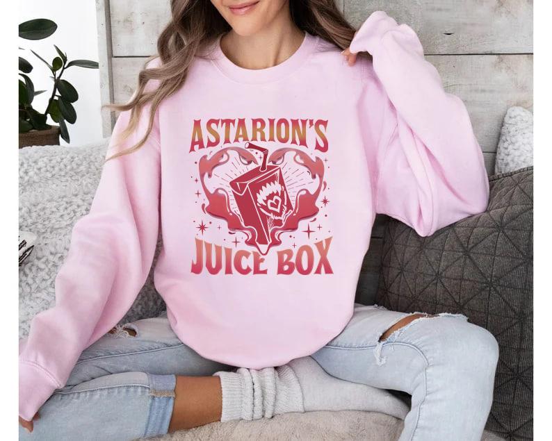 Astarion Bg3 Shirt, Funny Astarion Game Fan T-Shirt Sweatshirt Hoodie, Astarion BG3 Shirts, Astarion’s Juice Box BG3 T Shirt, High Elf Gaming Apparel,