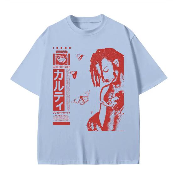 Limited Playboi Carti T-shirt - Whole Lotta Red Tee - Opium Tee Cotton Menswear