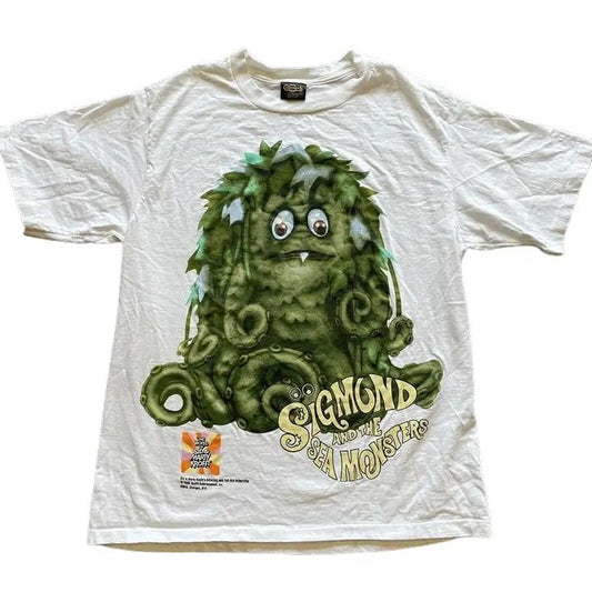 Sigmund And The Sea Monsters World Of Sid Marty Krofft Theme Park Tshirt Cotton Menswear Cotton Menswear