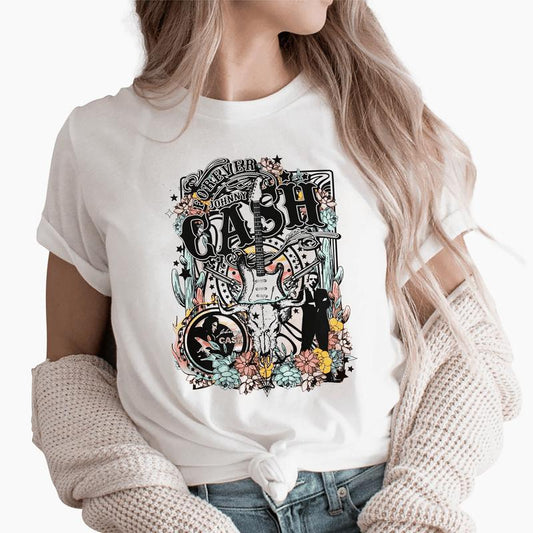 Forever Johnny Cash Shirt, Oversized Tshirt, Country Legend Tee, King Of Country Shirts, Country Western Graphic T-Shirt