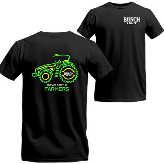 Busch Light Farmers Tractor 2-sides T-shirt, Busch Light Short Sleeve Tee, Unisex Shirt
