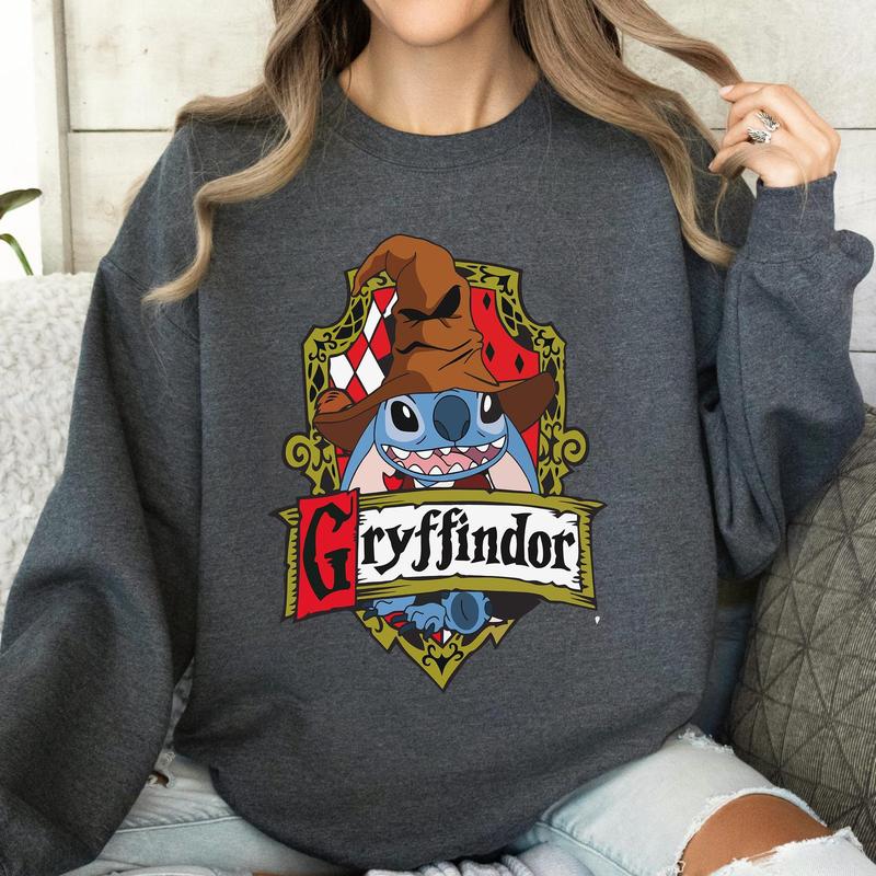 Gryffindor HP Stitchh Shirt, Stitchh Wizard Houses, Wizarding World, Hogwarts Team Shirt, Magic Wizard Shirt Top Womenswear Check T-Shirt