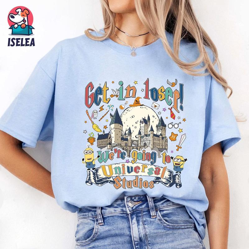 Miiniions Universal Studio 2024 T-Shirt, Get In Loser Universal Vacation T-Shirt, Hogwarts Universal Studio T-Shirt, Universal Family 2024 T-Shirt