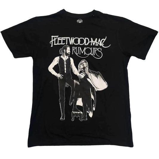 Fleetwood Mac T Shirt Rumours Album Officially Licensed Black Mens Rock Band Tee Cotton Menswear