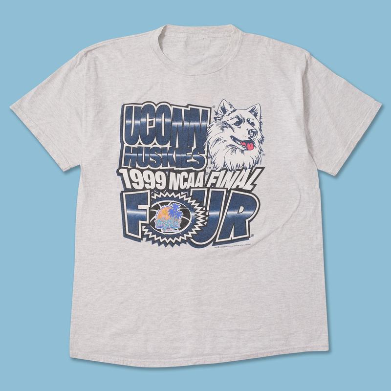 Vintage 1999 UC0nn Huskies NCAA t-shirt Classic Cotton Menswear Top