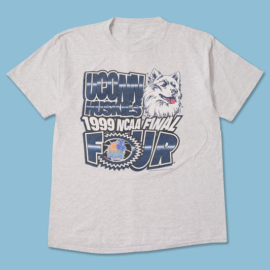 Vintage 1999 UC0nn Huskies NCAA t-shirt Classic Cotton Menswear Top