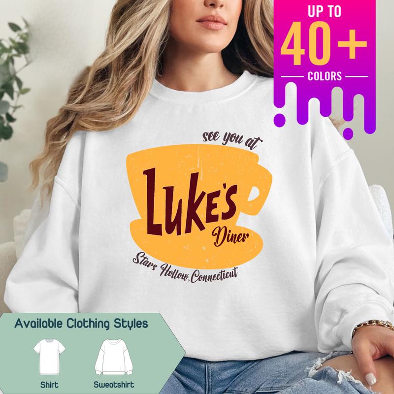 Luke's Diner Sweatshirt, Stars Hollow Tee, Cozy Fall Festival Sweatshirt, Perfect for Autumn Vibes, Gift for Best Friend, Gift for Him & Her - Trendin