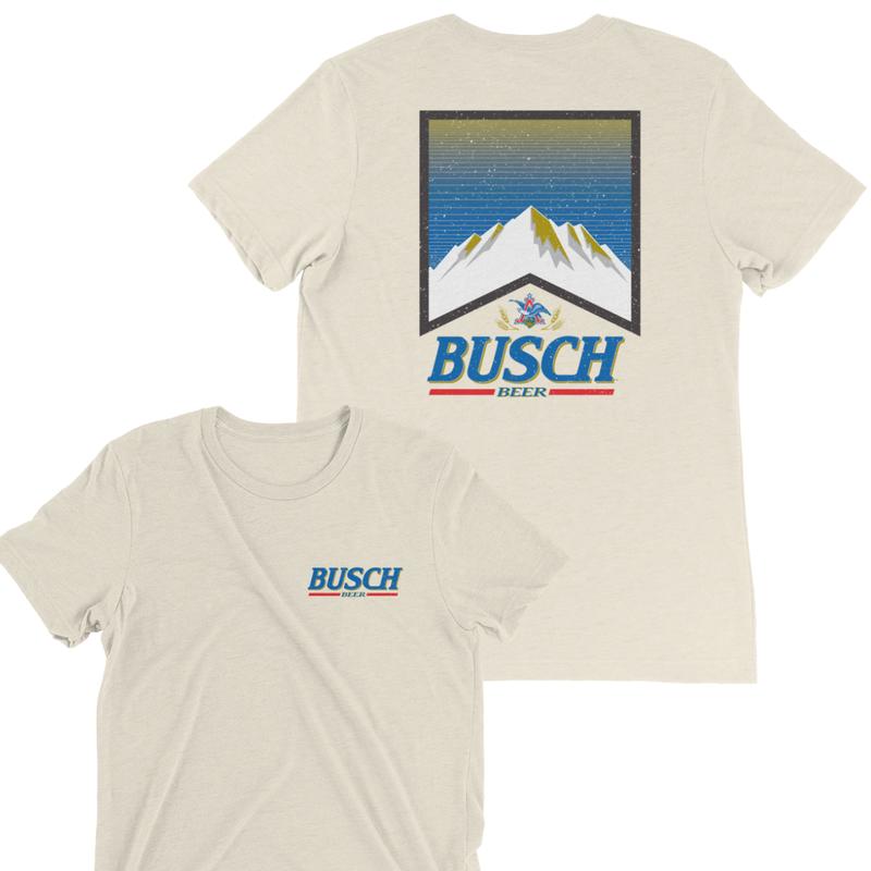 BUSCH LIGHT, BEER, BUSCH BEER '96 LABEL T-SHIRT, For Men, For Women, Casual Graphic Round Neck T-shirt for Summer, Fashion Men's Top for Daily Wear
