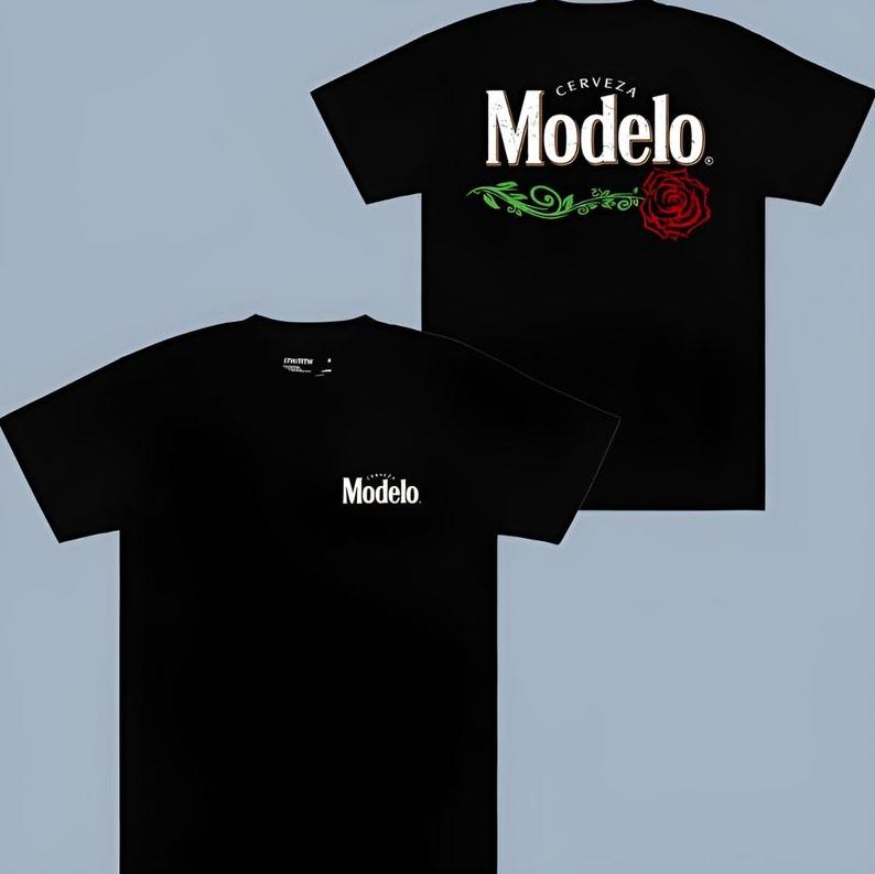 Modelo Rose 2 Sided Tshirt, Modelo Beer Tshirt Full Color For Men, For Women Tshirt