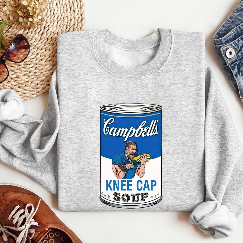 Detroit Lions Sweatshirt, Detroit Dan Campbell's Kneecap Soup Graphic Sweatshirt