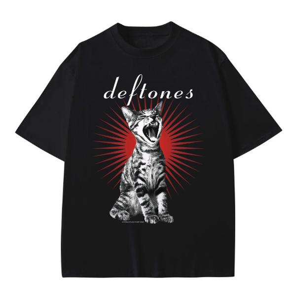 Rare!! Deftones Shirt Vintage Deftones Cat Album Punk T Shirt Vintage Band Tee Cotton Menswear