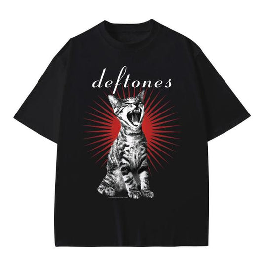 Rare!! Deftones Shirt Vintage Deftones Cat Album Punk T Shirt Vintage Band Tee Cotton Menswear