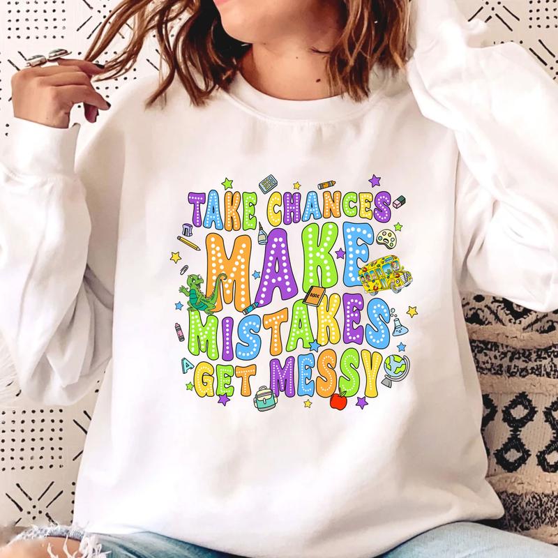 Take Chances Make Mistakes Get Messy Shirt, Miss Frizzle Shirt, Magic School Bus Shirt, Teacher shirt, Back to School Shirt, Get Messy Shirt, Math Tea