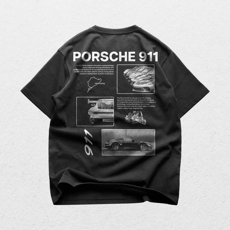 Porsche 911 Heritage Streetwear T-Shirt Elevate Your Style with Comfort and Legendary Design Casual Cotton