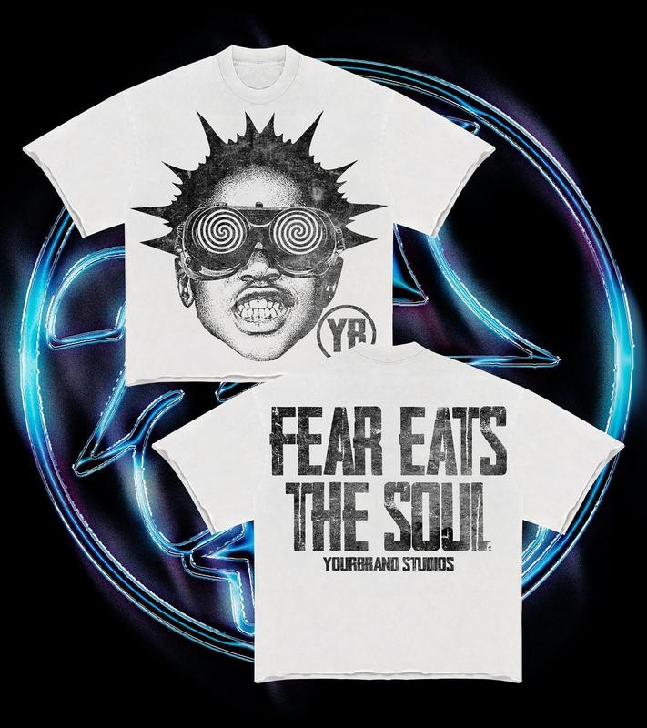 Y2K Graphic Fear Eats The Soul Personalize Printed Tshirt Casual Cotton graphic  hoodies