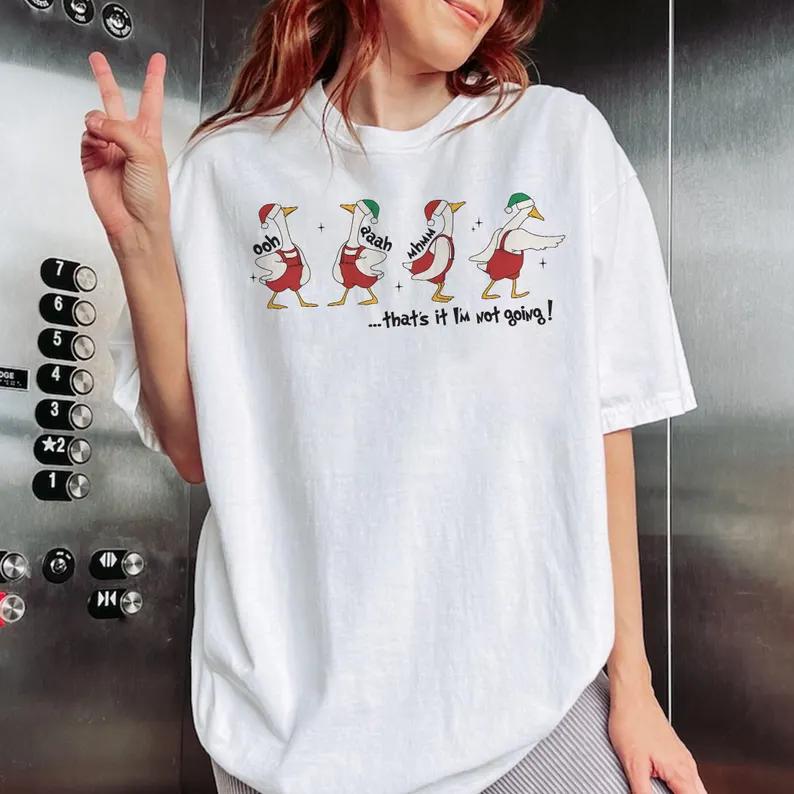 That's It I'm Not Going Christmas Sweatshirt, Christmas Ducks Crewneck