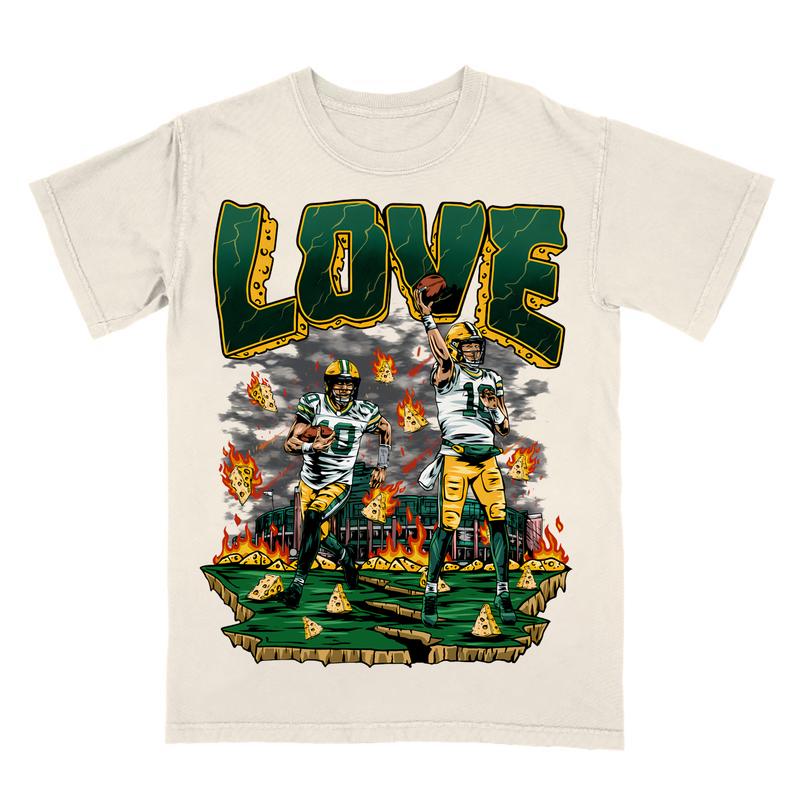 Jordan Love V3 Tee Crewneck  Cotton Fabric Menswear Oversized Top Breathable Hoodie