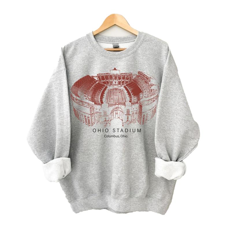 All Teams NCAA Football Stadium Crewneck Sweatshirt – Unisex College NCAA Sweatshirt, Classic Sport Sweatshirt, Great Gift for Sports Fans