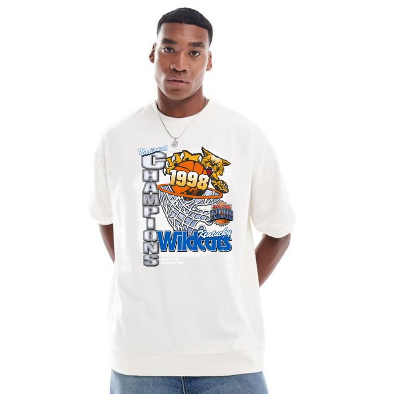 Vintage NCAA 1998 Final Four Kentucky Wildcats Locker Vintage Tubular T-Shirt Cotton Short-sleeve Retro Streetwear Tshirt Menswear Top unisex t-shirt