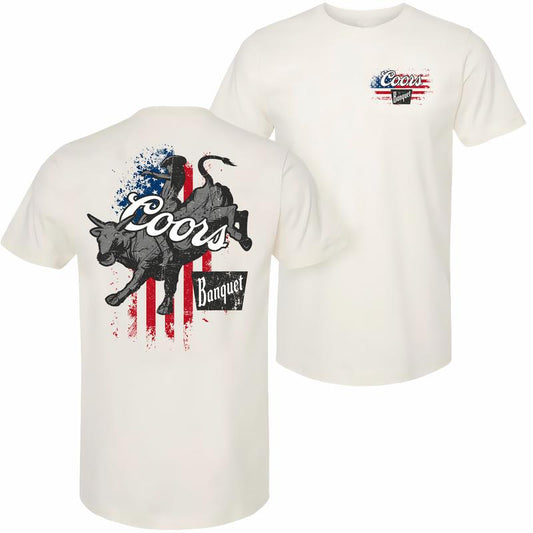 Coors Banquet Rodeo Bull Rider T-shirt - 2 Side - Celebrity Style - Find Your Favorite Color - Fashion For All Genders - Multiple Fashion Choices - Fu