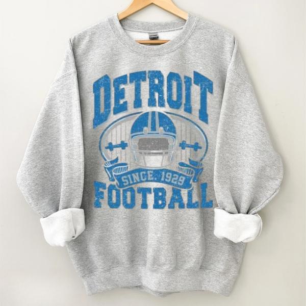 Detroit Football Vintage & Retro Shirts For Women, For Men in Sweatshirt