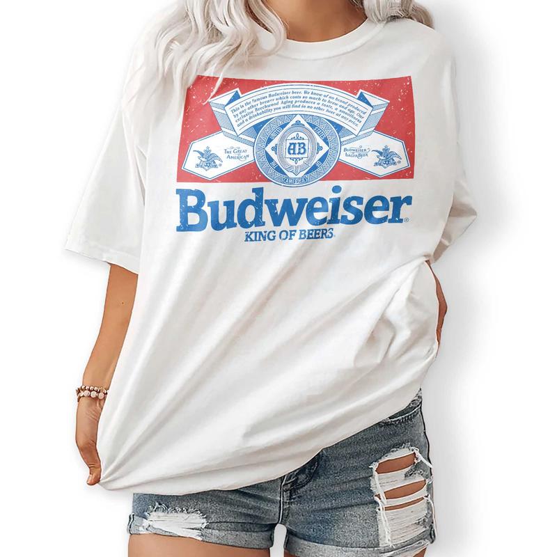 Budweiser Distressed Print T-Shirt, Sweathirt, Hoodie