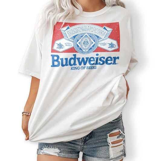 Budweiser Distressed Print T-Shirt, Sweathirt, Hoodie