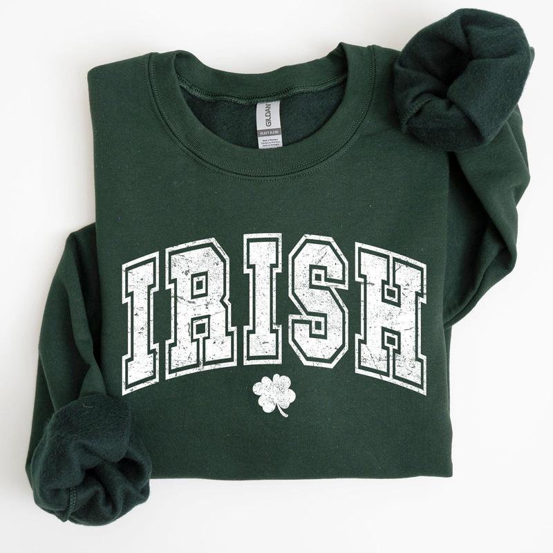 Irish, Retro Collegiate, St Patrick's Day Sweatshirt