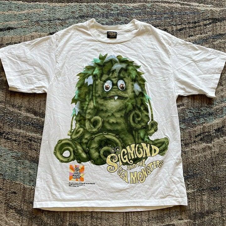 Sigmund And The Sea Monsters World Of Sid Marty Krofft Theme Park Tshirt Cotton Menswear Cotton Menswear